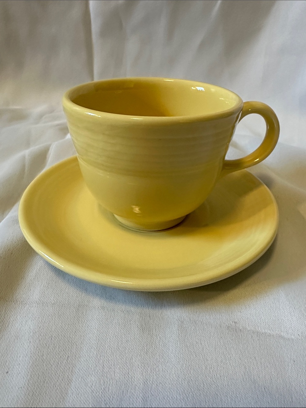 Homer Laughlin Fiesta Yellow Ceramic Cup & Saucer